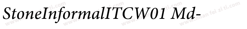 StoneInformalITCW01 Md字体转换